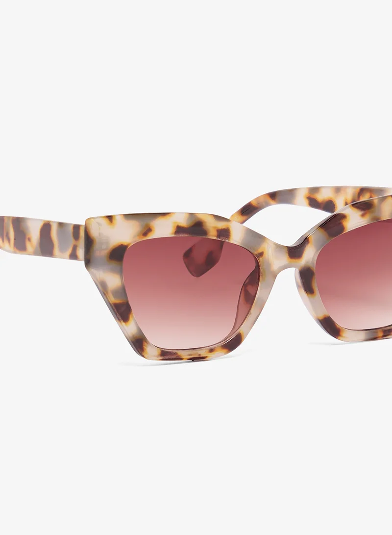 Ginger Brown Printed Square Sunglasses for Women | Best Price UAE